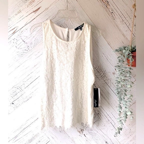 Leighton Lace-overlay Eyelash-fringe Blouse - Picture 2 of 14